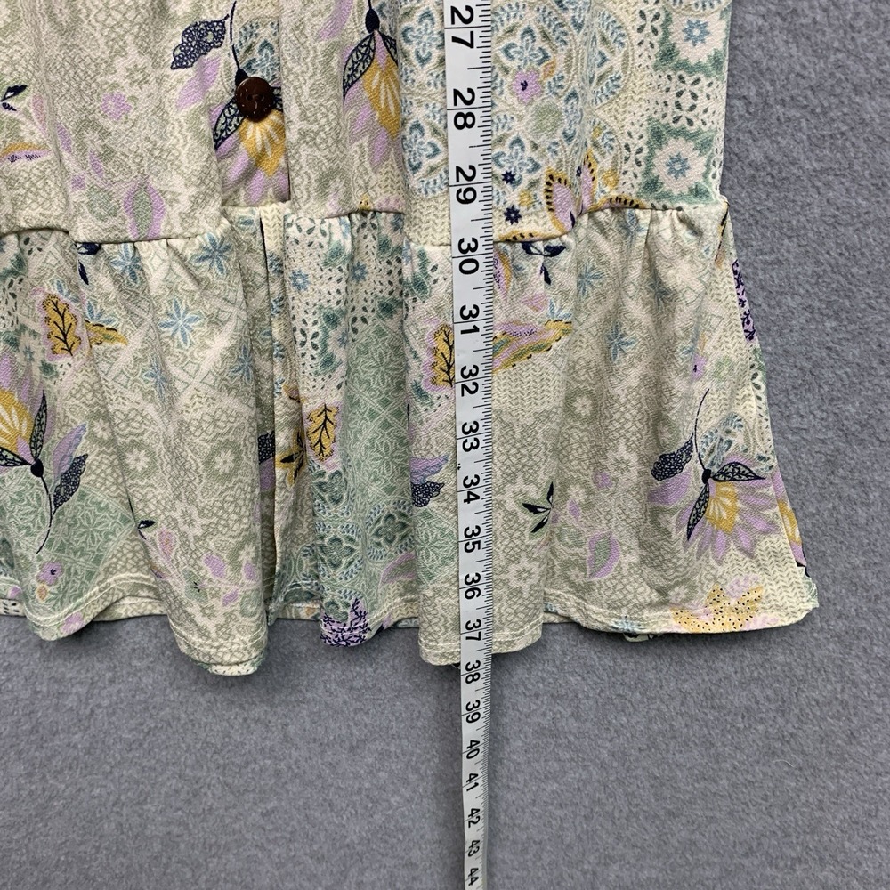 Monteau Los Angeles Peasant Dress S Floral Cream Cottagecore Fairy Whimsical - Picture 8 of 8